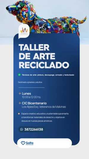 CURSO DE ARTE Y RESICLADO En CIC Bicentenario