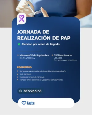 JORNADA DE REALIZACION DE PAP GRATUITA En CIC Bicentenario