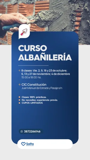 CURSO DE ALBAÑILERIA- CIC CONSTITUCION