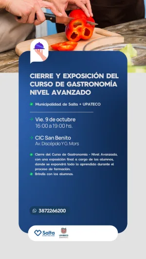 CIERRE Y EXPOSICION DEL CURSO DE GASTRONOMIA NIVEL AVANZADO-CIC SAN BENITO