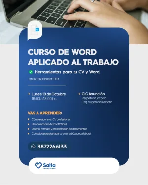 CURSO DE WORD APLICADO AL TRABAJO - CIC ASUNCIÓN