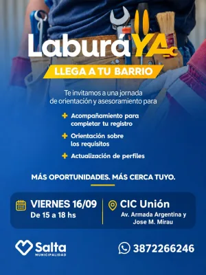 LABURA YA. LLEGA A TU BARRIO-CIC UNIÓN