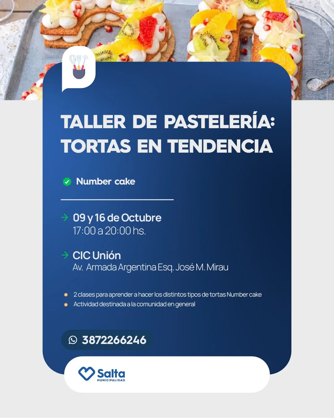 TALLER DE PASTELERIA: TORTAS EN TENDENCIA