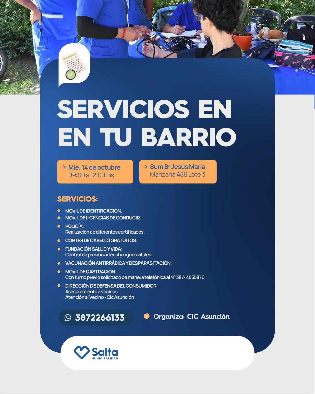 SERVICIO EN TU BARRIO - 14 DE OCTUBRE SUM DE BARRIO JESUS MARIA