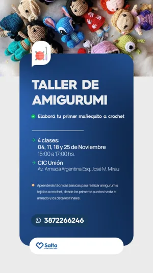 TALLER DE AMIGURUMI- CIC UNIÓN