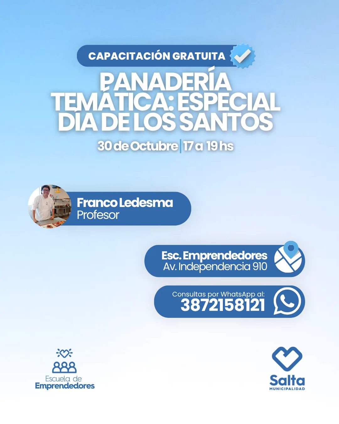 Panadería temática: Especial día de los santos - 30/10/2026