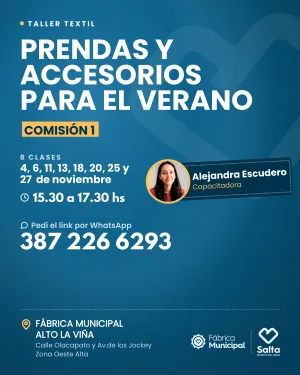 COMISIÓN 1 - Confección de prendas y accesorios para el verano - 04/11/26