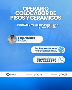 Operario colocador de pisos y cerámicos - 02/11/2026