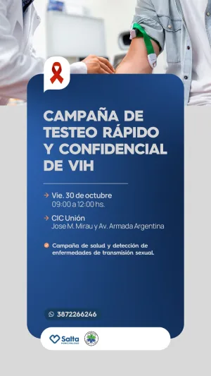CAMPAÑA DE TESTEO RAPIDO Y CONFIDENCIAL DE VIH - CIC UNION