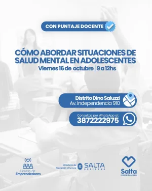 Como abordar situaciones de salud mental en adolescentes - 16/10/2026