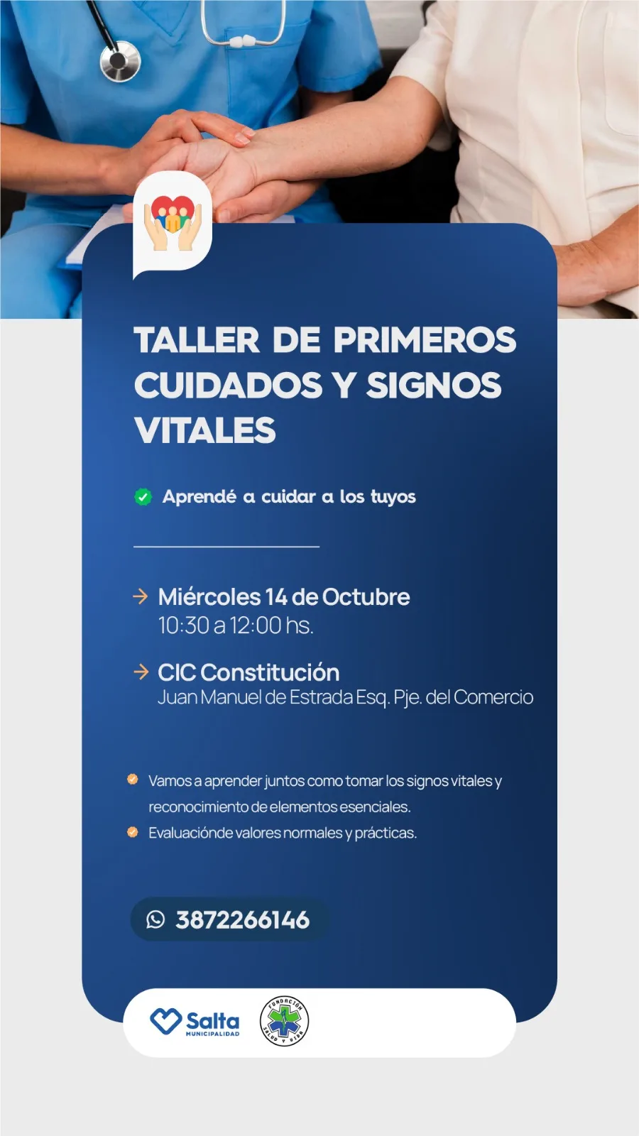 TALLER DE PRIMEROS AUXILIOS Y SIGNOS VITALES-CIC CONSTITUCION