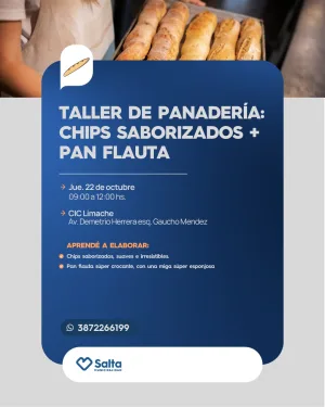 TALLER DE PANADERIA: CHIPS SABORIZADOS + PAN FLAUTA