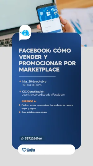 FACEBOOK:COMO VENDER Y PROMOCIONAR POR MARKETPLACE - CIS CONSTITUCION