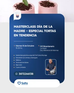 MASTERCLASS DÍA DE LA MADRE - EN CIC BICENTENARIO "ESPECIAL TORTAS EN TENDENCIA"