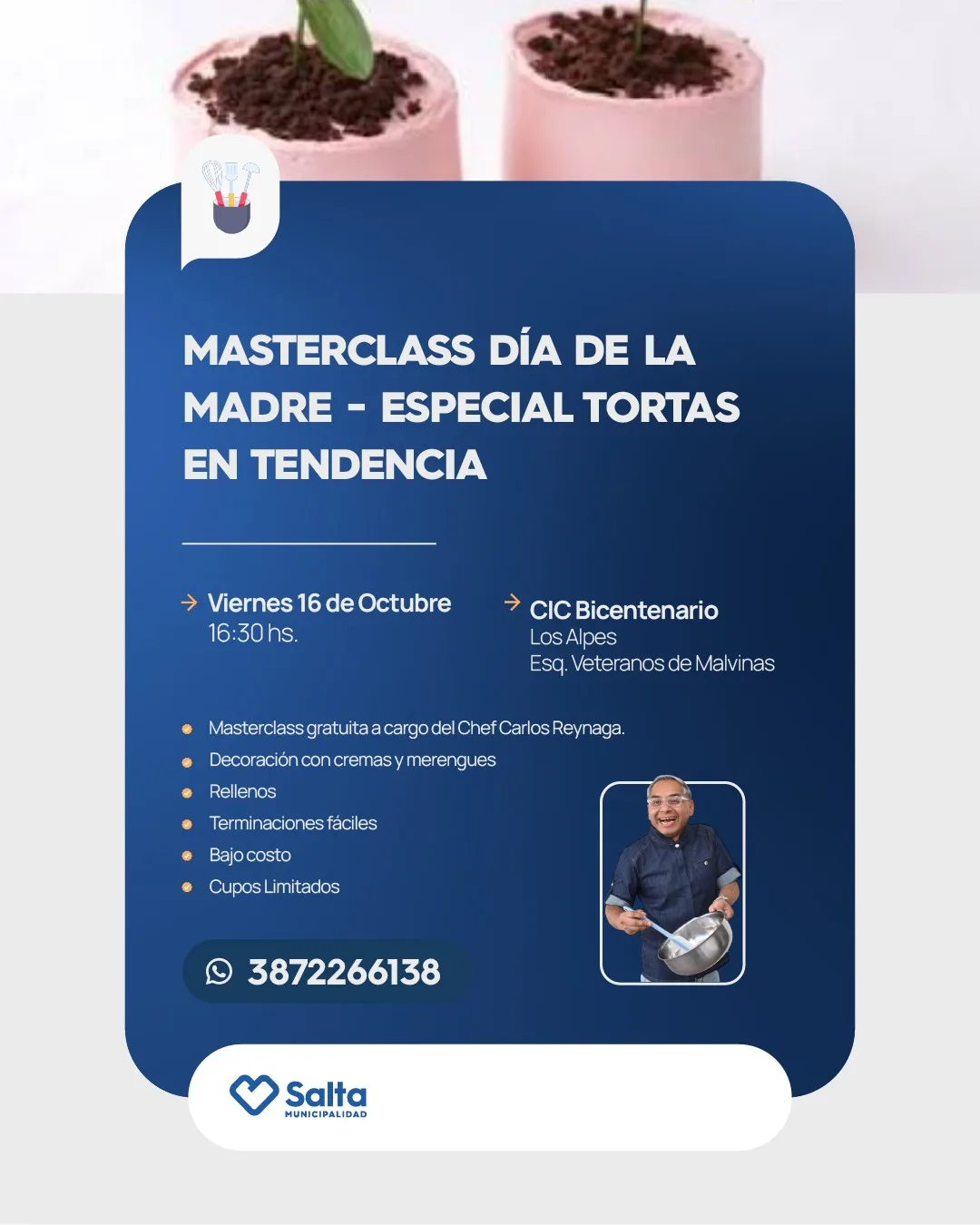 MASTERCLASS DÍA DE LA MADRE - EN CIC BICENTENARIO "ESPECIAL TORTAS EN TENDENCIA"