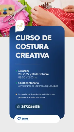 CURSO DE COSTURA CREATIVA EN CIC BICENTENARIO
