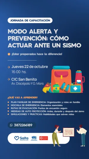 MODO ALERTA Y PREVENCIÓN: ¿CÓMO ACTUAR ANTE UN SISMO? - CIC GAUCHITO GIL