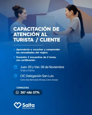 CAPACITACIÓN DE ATENCIÓN AL TURISTA/CLIENTE - CIC DELEGACIÓN SAN LUIS