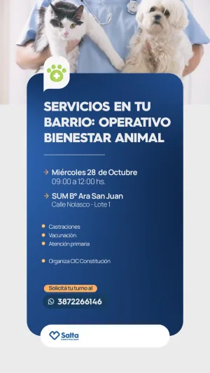 OPERATIVO BIENESTAR ANIMAL (B° ARA SAN JUAN) - CIC CONSTITUCION
