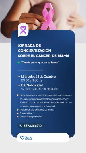 JORNADA DE CONCIENTIZACION SOBRE EL CANCER DE MAMA. CIC SOLIDARIDAD