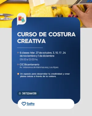 CURSO DE COSTURA CREATIVA EN CIC BICENTENARIO