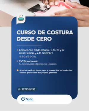 CURSO DE COSTURA DESDE CERO EN CIC BICENTENARIO