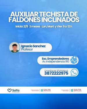 Auxiliar techista de faldones inclinados - 02/11/2026