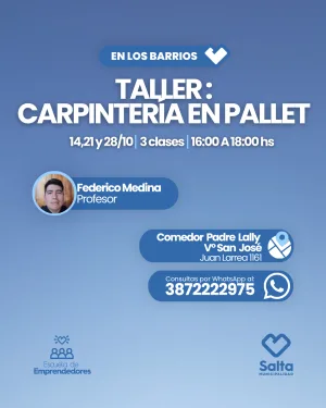 Taller de carpintería con pallet - 14/10/2026