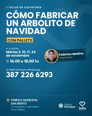 Taller de Carpintería: Arbolito de navidad con pallets - 3/11/26