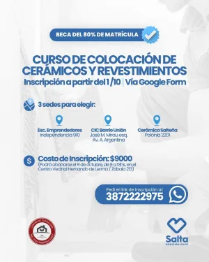 CURSO DE COLOCACIÓN DE CERÁMICOS Y REVESTIMIENTOS