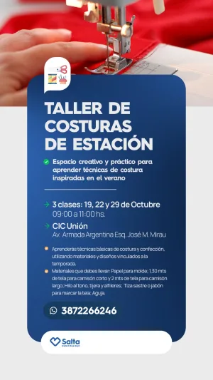 TALLER DE COSTURAS DE ESTACIÓN- CIC UNIÓN
