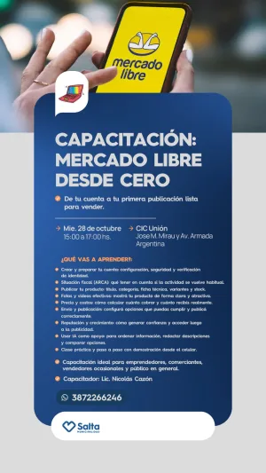 CAPACITACIÓN: MERCADO LIBRE DESDE CERO-CIC UNIÓN