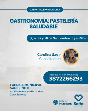 Gastronomía: pastelería integral y saludable - 7/10/26