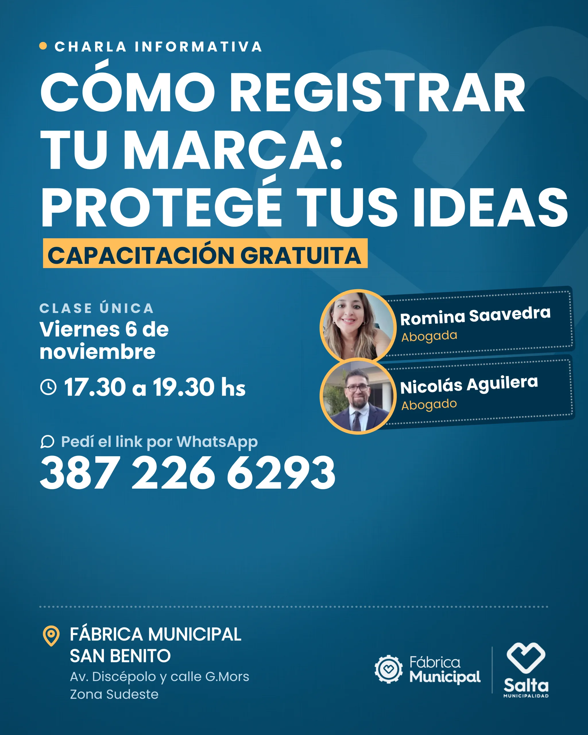 Cómo registrar tu marca: Protegé tus ideas - 6/11/26