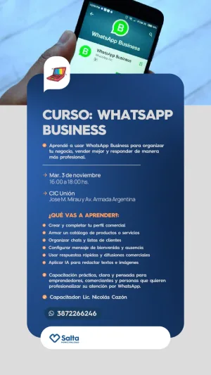 CURSO:WHATSAPP BUSINESS-CIC UNIÓN